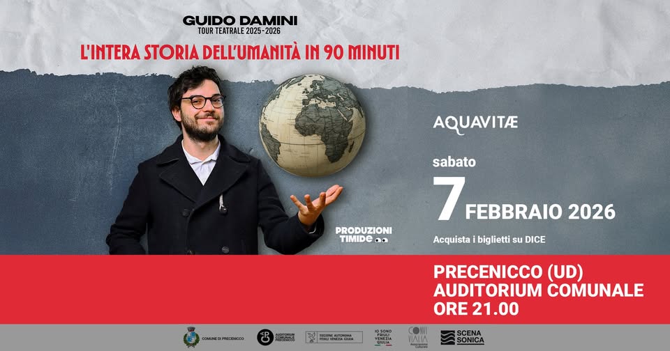 Guido Damini - L'intera storia dell'umanità in 90 minuti @ AQUAVITAE - EventiFVG.it