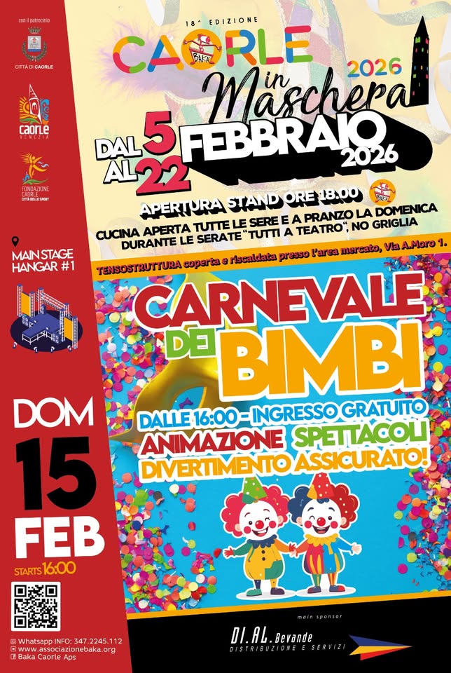 Caorle in Maschera 2026 - CARNEVALE DEI BAMBINI - EventiFVG.it