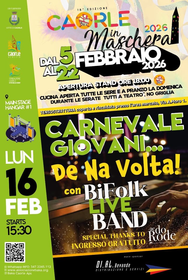 Caorle in Maschera 2026 - CONCERTO BiFolk - EventiFVG.it