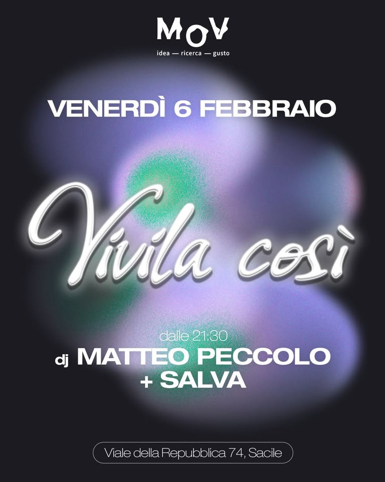 VIVILA COSÌ AL MOV DI SACILE - VENERDÌ 6 FEBBRAIO 2026 - EventiFVG.it
