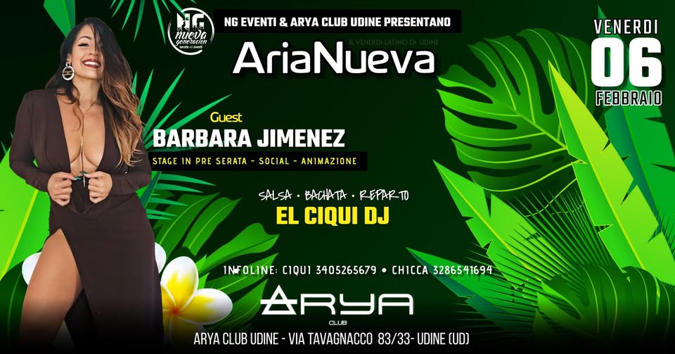 AriaNueva Barbara Jmenez - AriaNueva Barbara Jmenez - EventiFVG.it