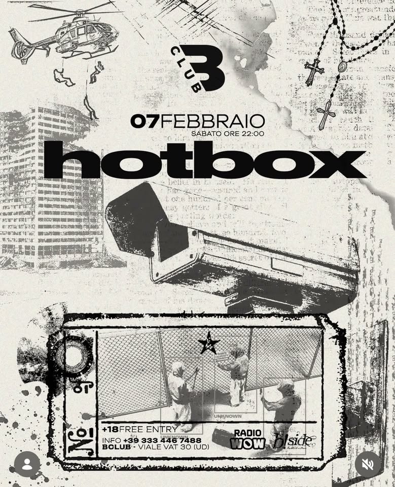 Hotbox - 07 Febbraio 2026 - B Club - Hotbox - 07 Febbraio 2026 - B Club - EventiFVG.it