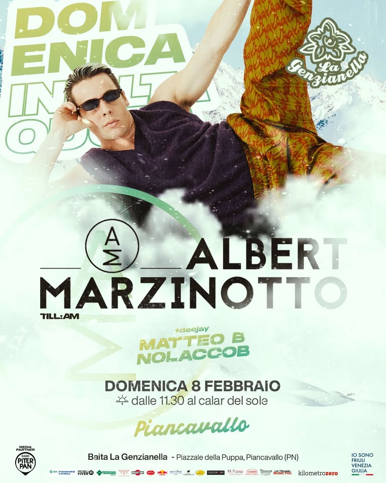 ALBERT MARZINOTTO ⚡️ Domenica in Alta Quota a Piancavallo, La Genzianella – 08.02.26 - ALBERT MARZINOTTO ⚡️ Domenica in Alta Quota a Piancavallo, La Genzianella – 08.02.26 - EventiFVG.it