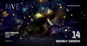 Gold Carnival // BENNY GREEN guest dj – Sabato 14 Febbraio 26 – FIVE Udine