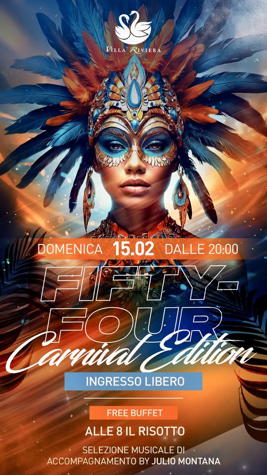 Fifty-Four Sunday 🎭 Carnival Edition | Domenica 15 Febbraio 26 | Villa Riviera - Pradamano (UD) - EventiFVG.it