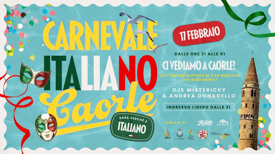 CARNEVALE ITALIANO CAORLE 🇮🇹 Martedì 17 Febbraio