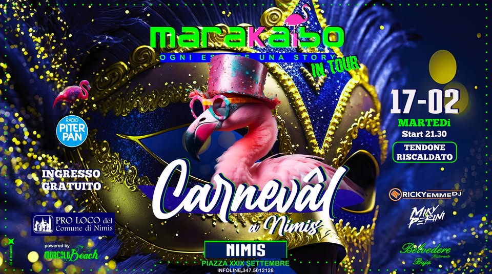 ☆☆ MARAKAIBO CARNEVAL a NIMIS ☆☆ Martedì 17/02 ☆☆