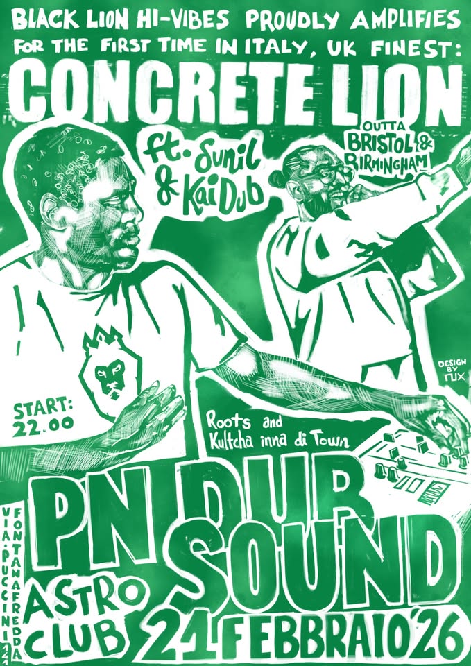 PN DUB SOUND - BLHV AMPLIFIES CONCRETE LION (UK) -> FIRST TIME IN ITALY! - EventiFVG.it