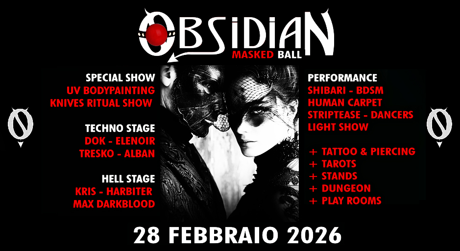 OBSIDIAN - MASKED BALL - EventiFVG.it