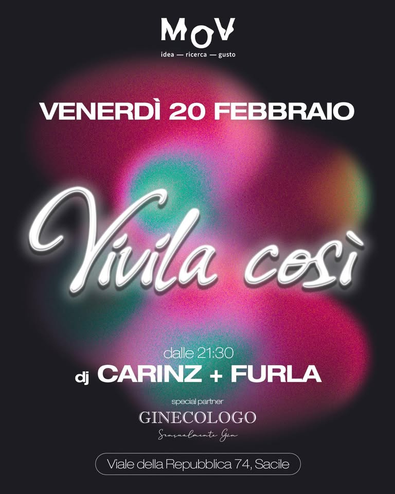VIVILA COSÌ AL MOV DI SACILE - VENERDÌ 20 FEBBRAIO 2026 - VIVILA COSÌ AL MOV DI SACILE - VENERDÌ 20 FEBBRAIO 2026 - EventiFVG.it