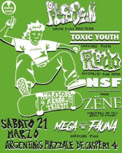 Plesen(SK) + Toxic Youth(Mi) + Zene(Pd/Vi) + Rudo(Pr) + Megafauna(Pc) + NSF(Go)