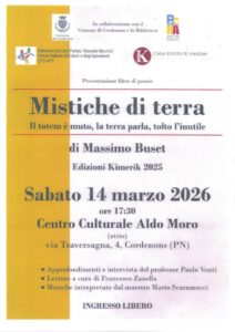 A Cordenons Presentazione del libro MISTICHE DI TERRA