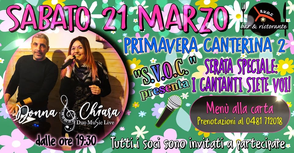 PRIMAVERA CANTERINA 2: CANTA TU CON DONNA & CHIARA - EventiFVG.it