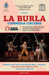A Cordenons per la chiusura dell’Anno Accademico dell’UTEA Madame Rebiné presenta LA BURLA