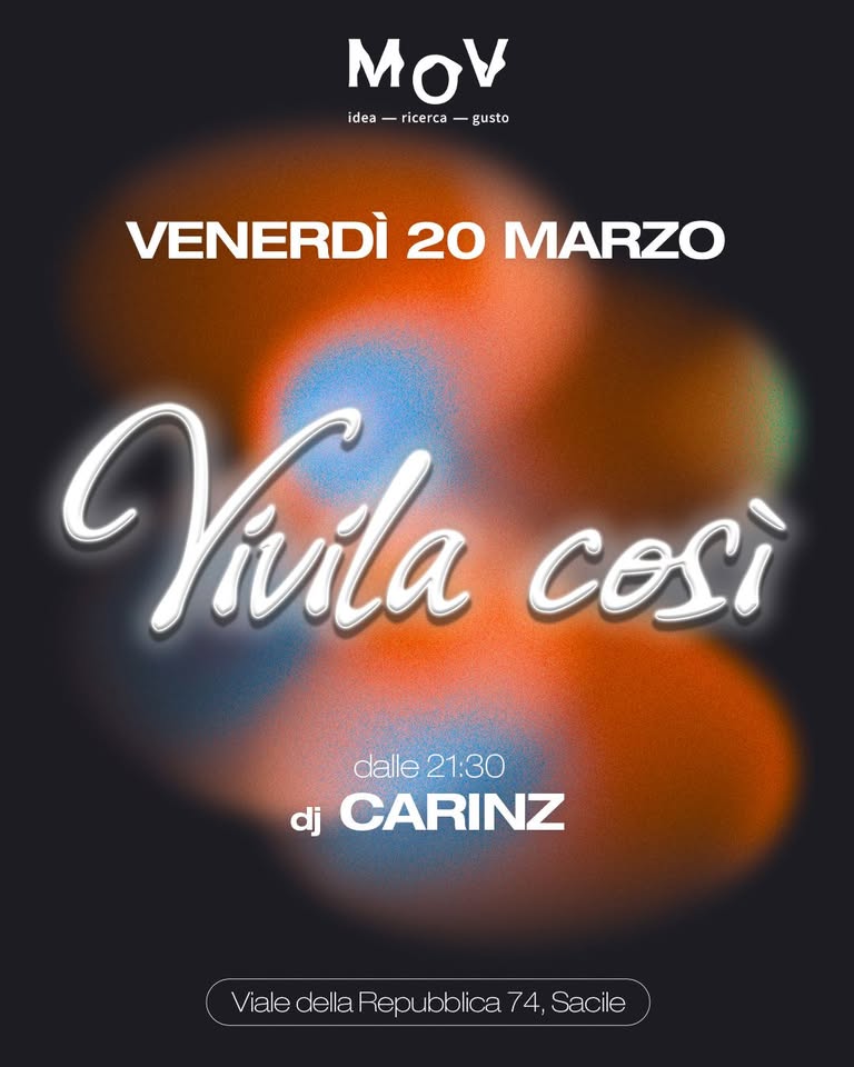 VIVILA COSÌ AL MOV DI SACILE - VENERDÌ 20 MARZO 2026 - EventiFVG.it