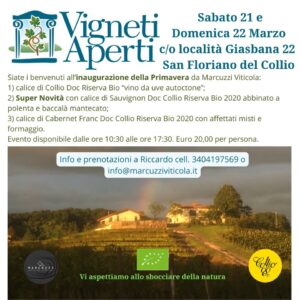 Vigneti Aperti 21/22 Marzo – la festa di primavera