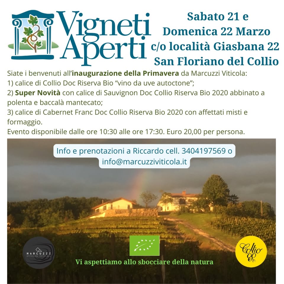 Vigneti Aperti 21/22 Marzo - la festa di primavera - EventiFVG.it