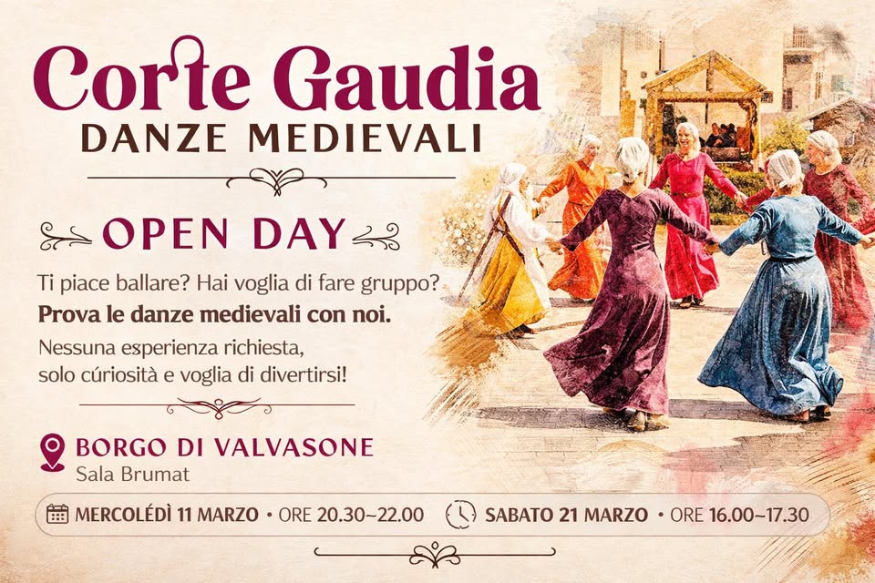 OPEN DAY - Danze Medievali con Corte Gaudia 🏰 - OPEN DAY - Danze Medievali con Corte Gaudia 🏰 - EventiFVG.it