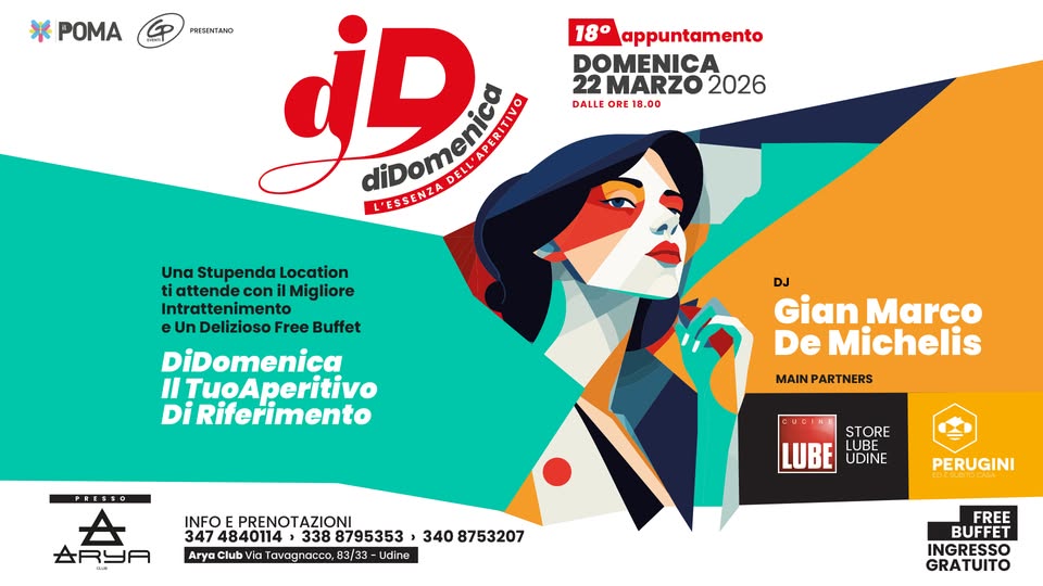 ✨ dDOMENICA @ Arya Club ✨ Domenica 22 Marzo 🎶🎧 Resident DJ GIAN MARCO DE MICHELIS 🎧🎶 - EventiFVG.it