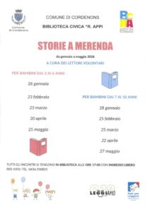 STORIE A MERENDA letture ad alta voce per bambini da 3 a 6 anni