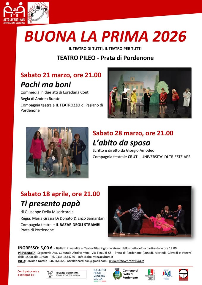A Prata di Pordenone Compagnia Crut Teatro presenta L’ABITO DA SPOSA - A Prata di Pordenone Compagnia Crut Teatro presenta L’ABITO DA SPOSA - EventiFVG.it