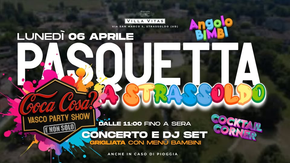 PASQUETTA a Strassoldo - Coca Cosa live - EventiFVG.it