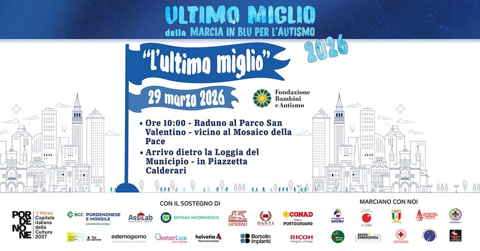 Ultimo miglio della marcia in blu per l'autismo - Ultimo miglio della marcia in blu per l'autismo - EventiFVG.it