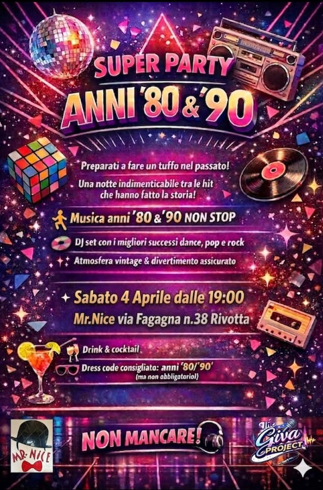 Aperitivo con musica anni 80/90 - EventiFVG.it