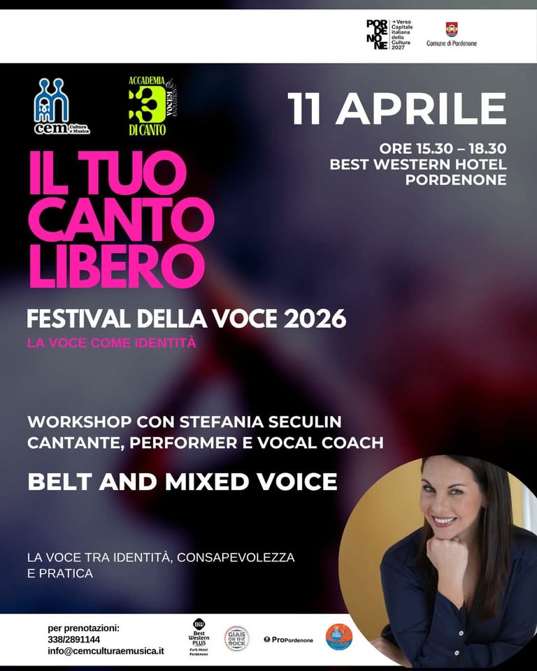 BELT AND MIXED VOICE - IL TUO CANTO LIBERO Festival Della Voce 2026 - BELT AND MIXED VOICE - IL TUO CANTO LIBERO Festival Della Voce 2026 - EventiFVG.it