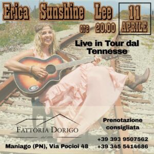 Erica Sunshine Lee Live in Fattoria 🎸