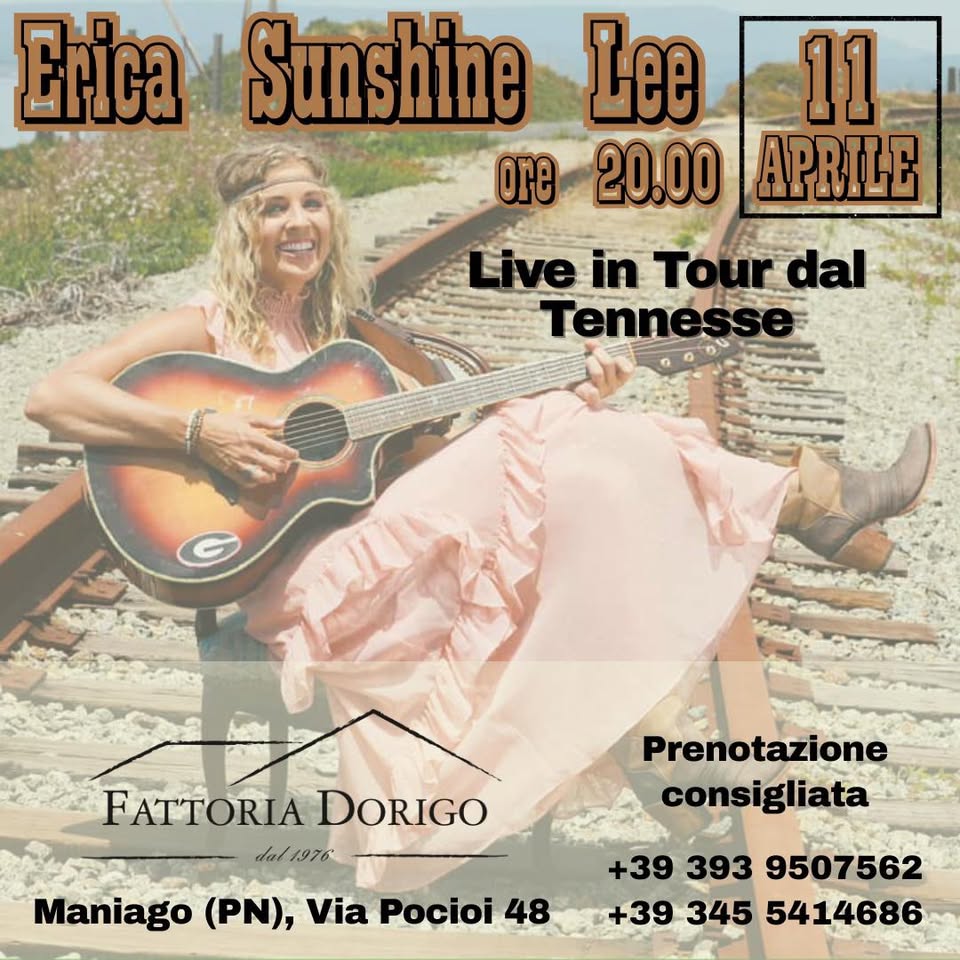 Erica Sunshine Lee Live in Fattoria 🎸 - EventiFVG.it