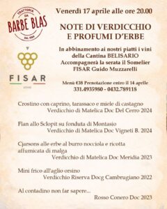 Note di Verdicchio e profumi d’Erbe