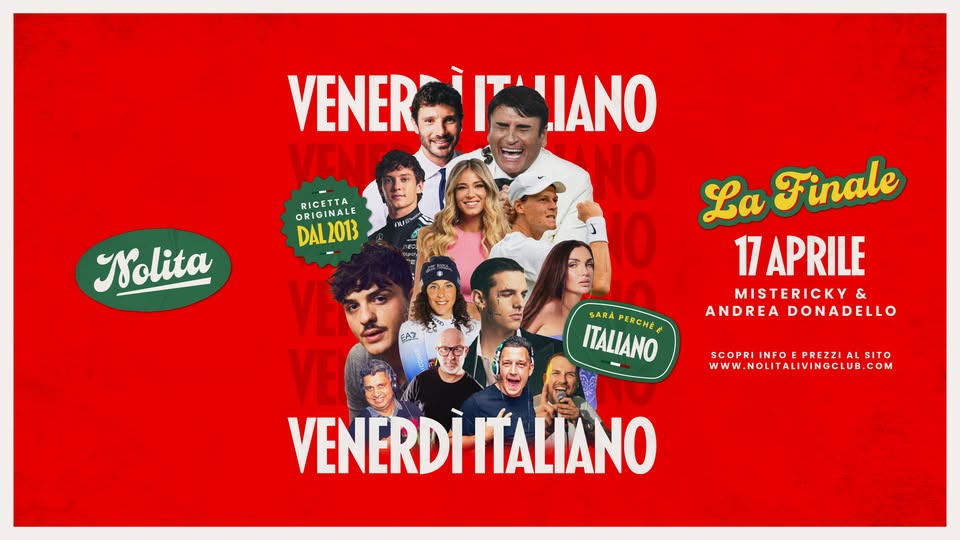 VENERDÌ ITALIANO 🇮🇹 Venerdì 17 Aprile - EventiFVG.it