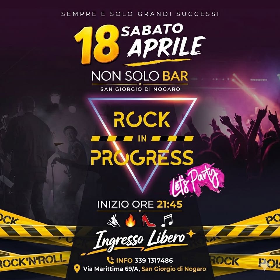 Rock In Progress 🎸⚡️- Sabato 18 Aprile - EventiFVG.it