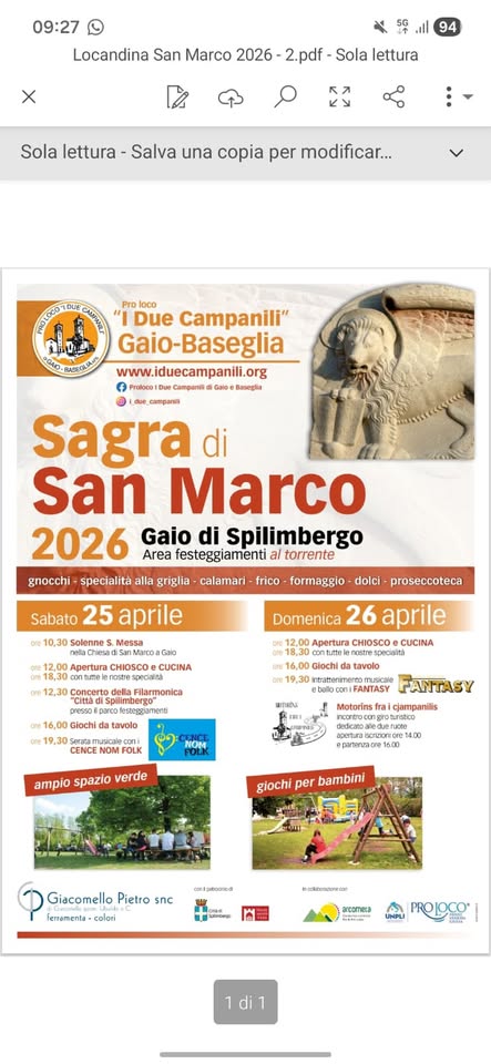 Sagra di San Marco 2026 - EventiFVG.it
