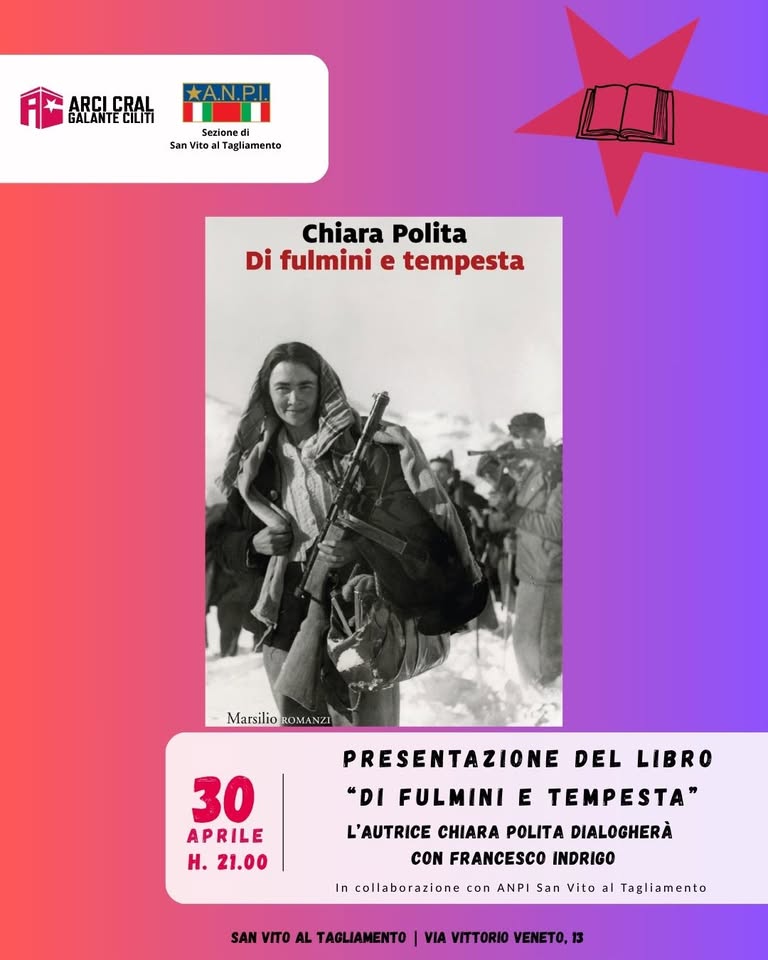 Presentazione del libro "Di fulmini e tempesta" ★ Arci Cral, San Vito al Tagliamento - EventiFVG.it