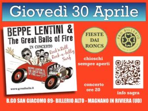 Beppe Lentini festa dei Roncs Billerio di Tarcento