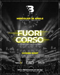 B Club – Fuoricorso il Mercoledi universitario – 29 Aprile 2026