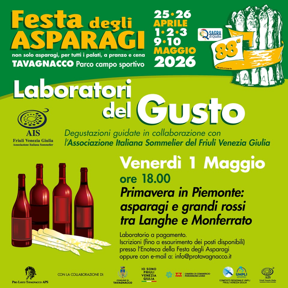 Laboratorio del Gusto in collaborazione con l'Associazione Italiana Sommelier FVG - EventiFVG.it