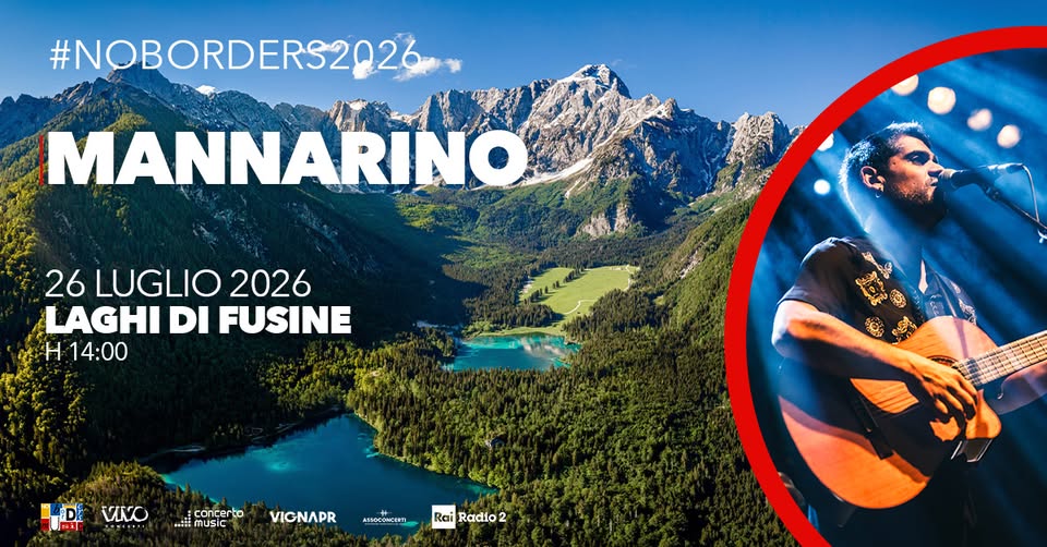 MANNARINO at No Borders Music Festival 2026 – Laghi di Fusine
