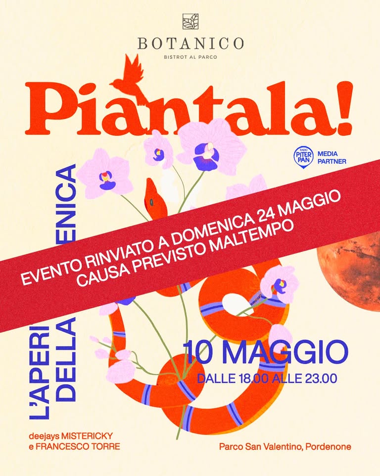 EVENTO RINVIATO! 🌱 L'aperitivo della domenica al Parco San Valentino a Pordenone 🪐 10 Maggio - EventiFVG.it