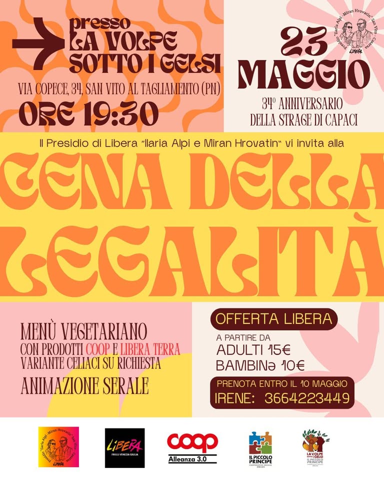 Cena Della Legalità - EventiFVG.it