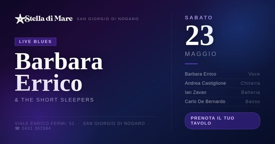 Barbara Errico & The Short Sleepers - EventiFVG.it