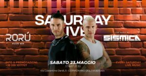 SATURDAY LIVE | SABATO 23 MAGGIO | SISMICA