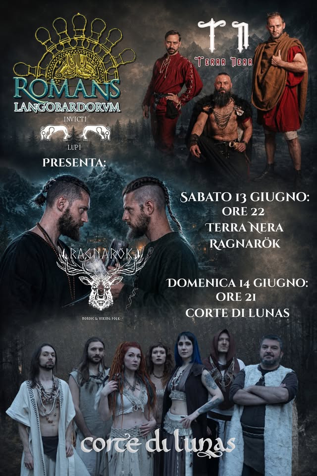 Ragnarök – Corte di Lunas – Terra Nera live a “Romans Langobardorum” il 13-14 giugno 2026