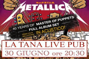Napster – Metallica tribute Live in Acustico at La Tana Live Pub