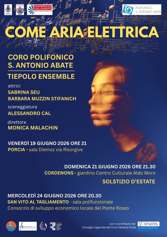 A Cordenons Concerto del Solstizio - COME ARIA ELETTRICA - A Cordenons Concerto del Solstizio - COME ARIA ELETTRICA - EventiFVG.it