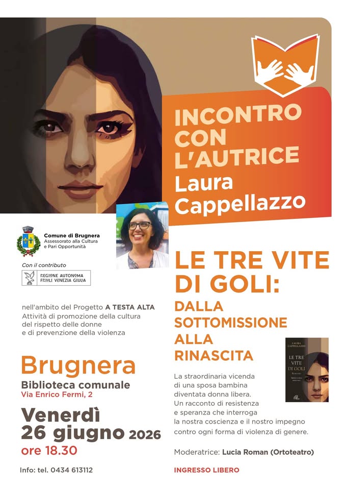 A Brugnera Laura Cappellazzo presenta il suo libro Le tre vite di Goli - A Brugnera Laura Cappellazzo presenta il suo libro Le tre vite di Goli - EventiFVG.it