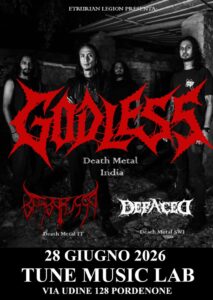 Death Metal Night: Godless (India) + Barbarossa (It) + Defeaced (Swi)