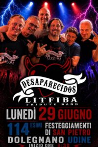 DESAPARECIDOS Litfiba Tribute Band – Live – 114esimi Festeggiamenti di S. Pietro – DOLEGNANO